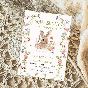 Fleur sauvage Une Petite Fille Lapin Invitation An