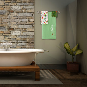 Fleur sauvage vert blanc rouge