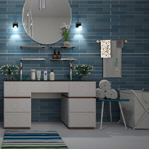 Fleur sauvage vert blanc rouge