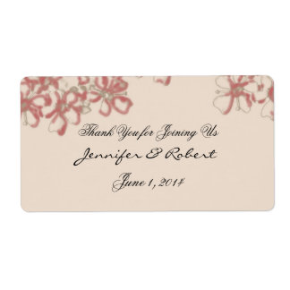 Fleur sauvage vintage Coral Crème Étiquette boutei