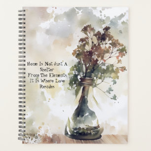 Fleur sauvage vintage Vase Home Love Citation Jour