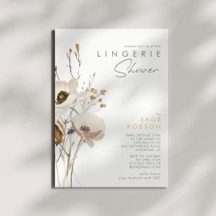 Fleur sauvage Whimsical Lingerie Douche Invitation