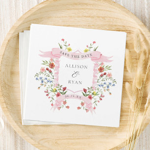 Fleur sauvage Whimsical Mariage Enregistrer La Dat