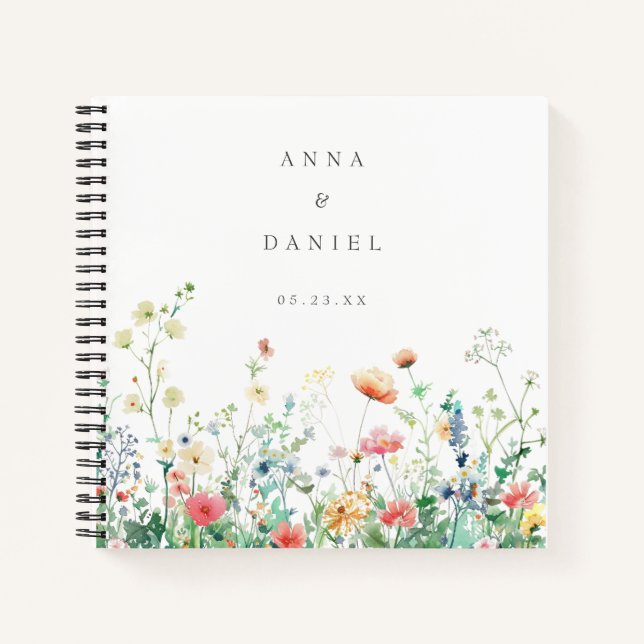 Fleur sauvage Whimsical Meadow Mariage livre d'inv (Devant)