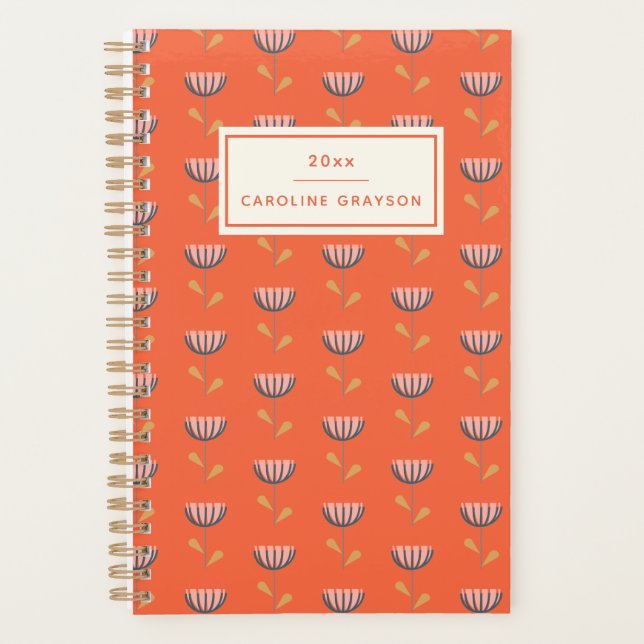 Fleur Scandinave Personnalisée Orange (Devant)