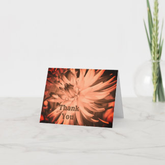 Fleur Sepia Dahlia Carte de remerciements personna