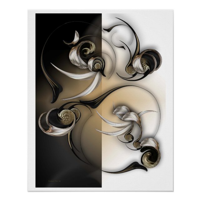 "Fleur sereine", Poster brillant (Devant)