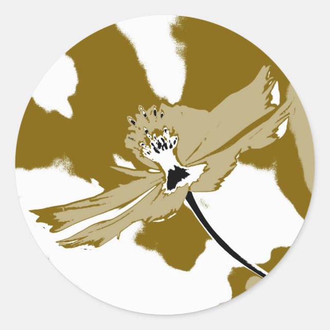 Fleur seule - Stickers Art (Devant)