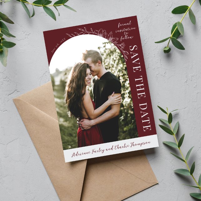 Fleur Simple 1 Bois de rose Save The Date (Créateur téléchargé)