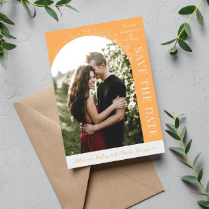 Fleur Simple 1 Sorbet Orange Save The Date