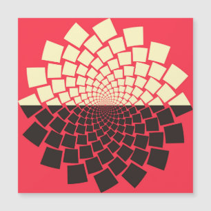 Fleur stylisée : noir rouge ivoire