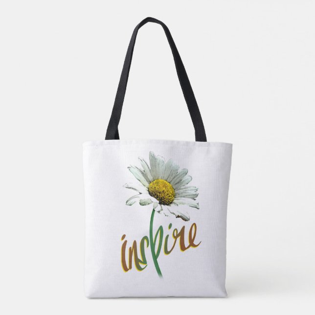 Fleur sur le sac fourre-tout (Dos)