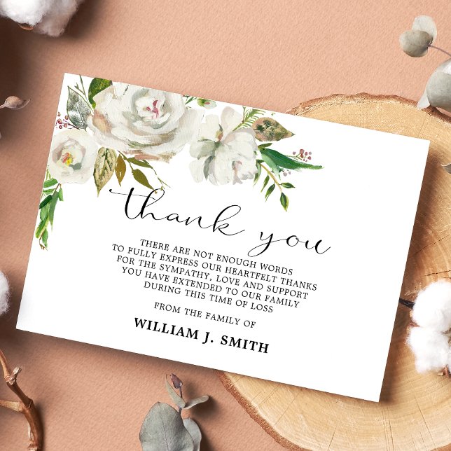 Fleur Sympathie MERCI Roses Blanches | PHOTO (Créateur téléchargé)