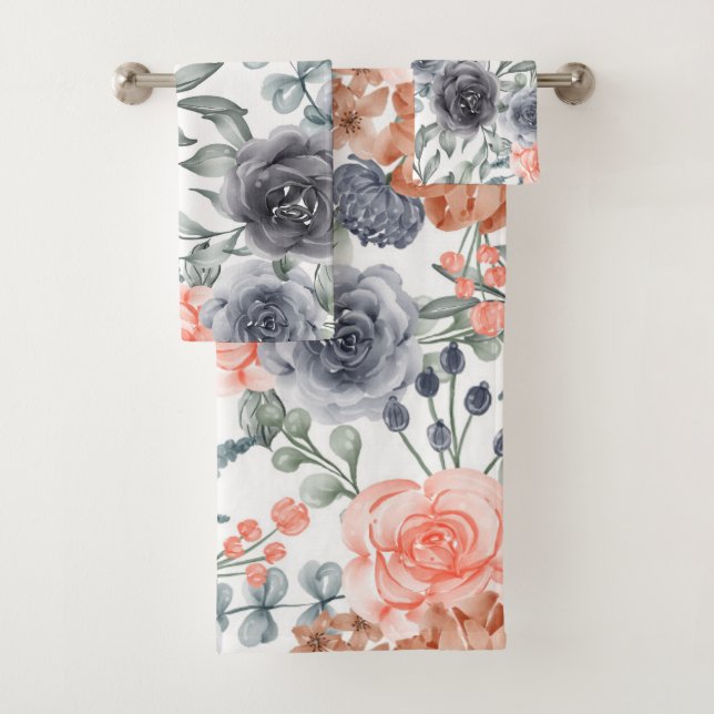 Fleur tendance orange gris  (En situation)