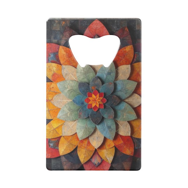 Fleur texturée Mandala Art (Devant)