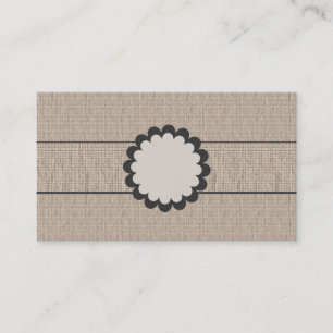 fleur, toile de jute, pays, art, cartes de visite
