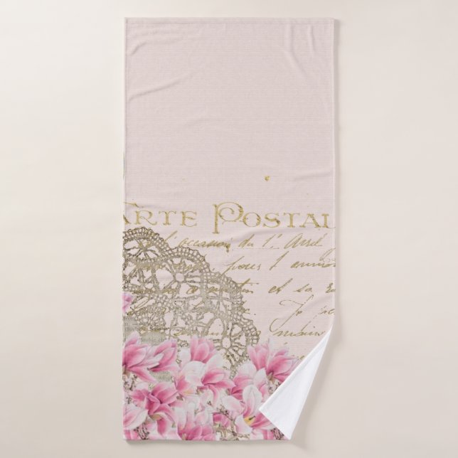fleur vintage Arrière - plan (Serviette de bain)