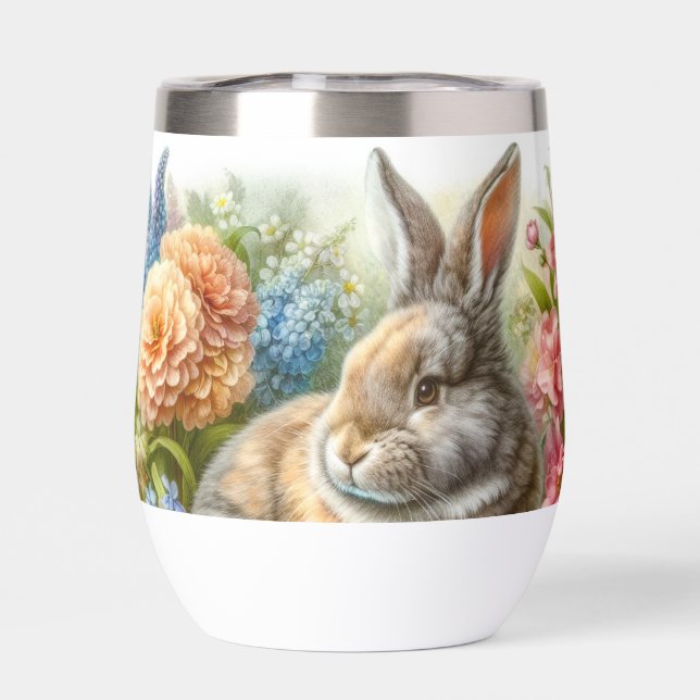 Fleur vintage avec lapin  (Arrière)