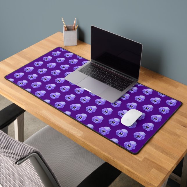 Fleur violet Pansy Motif sans couture sur le Mat d (Bureau 2)