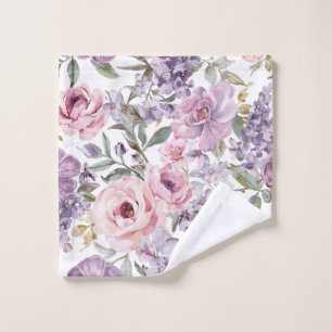 Fleur violette aquarelle rose lavande florale rose