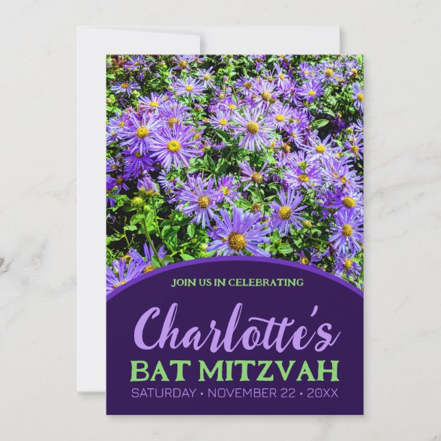 Fleur Violette Daisy Nature Bat Mitzvah (Devant)