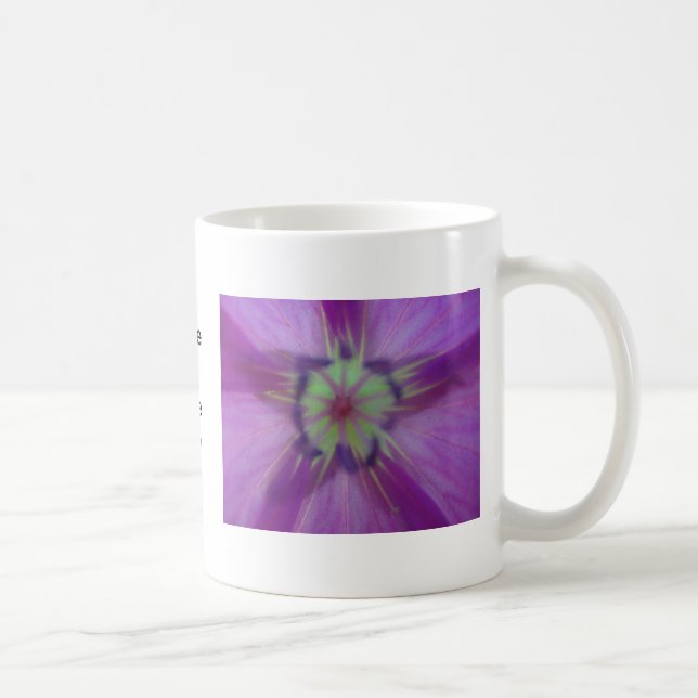 Fleur violette de Mug avec le texte : "Bonne journ (Droite)