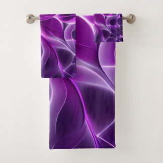 Fleur violette profonde fractale hypnotique