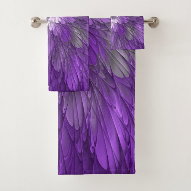 Fleur Violette Psychedelique Art Fractal Abstrait (En situation)