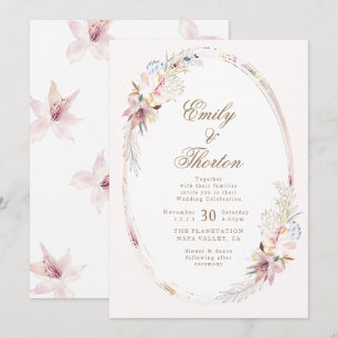 Fleur Whimsical Faire-part de mariage bohème