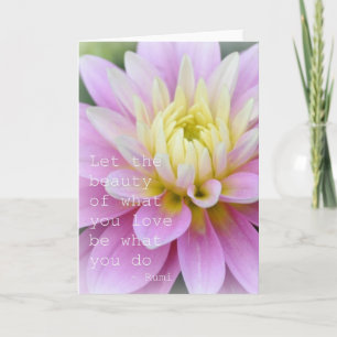 Fleur Zen - Carte Dahlia Citation Rumi