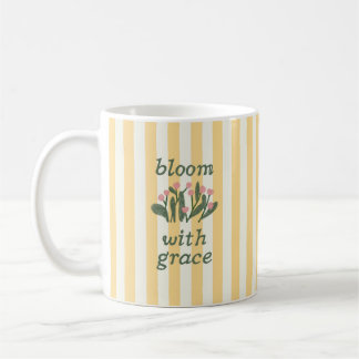 Fleurir avec grâce Tasse citation chrétienne migno