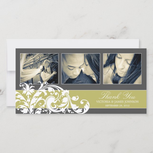 FLEURISME KIWI | CARTE DE REMERCIEMENTS mariage (Devant)