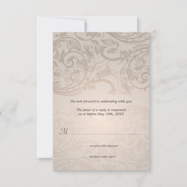 Fleurissement Taupe de Réponse de Mariage (Devant)
