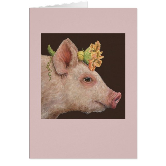 Fleurissent la carte de porcelet (Devant)