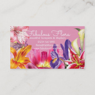 fleuriste bouquets cartes de visite et affiche 3