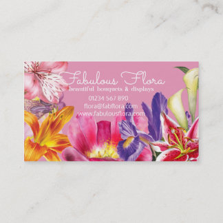 fleuriste bouquets cartes de visite et affiche 3