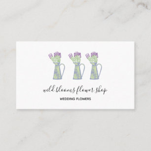Fleuriste   Flower Shop Cute Carte de visite