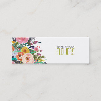 Fleuriste peint Cartes de visite maigres