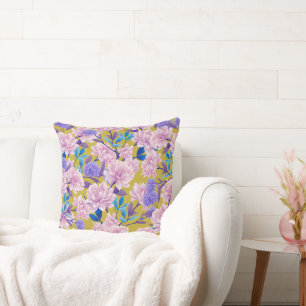 Fleuron Pastel Floral Design Jeter Oreiller