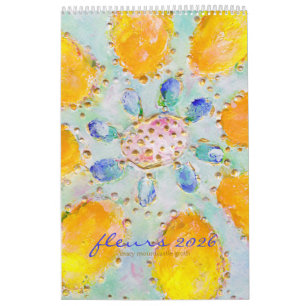 Fleurs 2025 Calendrier vertical