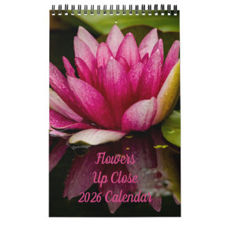 Fleurs 2025 Fermer une page Calendrier mural