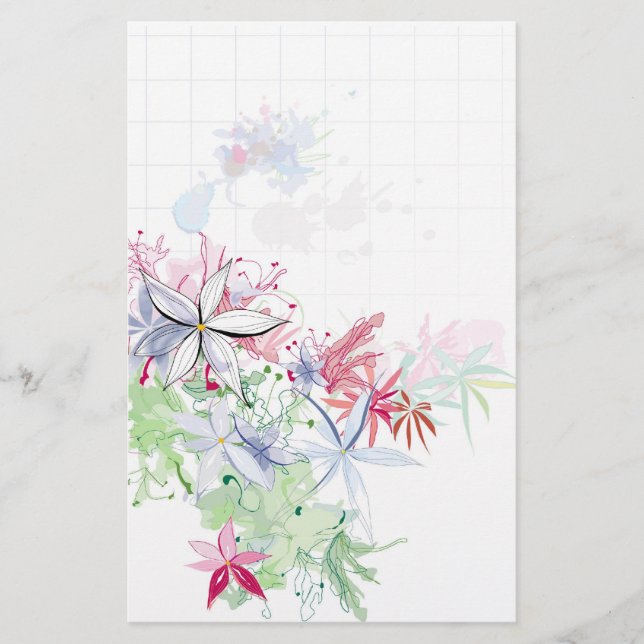 fleurs à l'aquarelle (Devant)