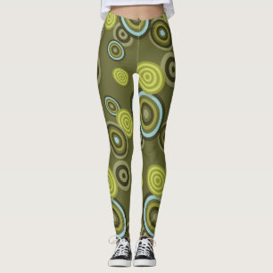 Fleurs à petits pois sport de printemps leggings v