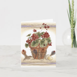 Fleurs à plumes - Carte à notes