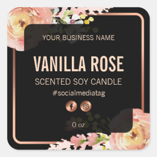 Fleurs à ressort rose Étiquettes de produits