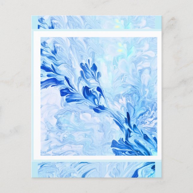 Fleurs Abstraites bleues (Devant)