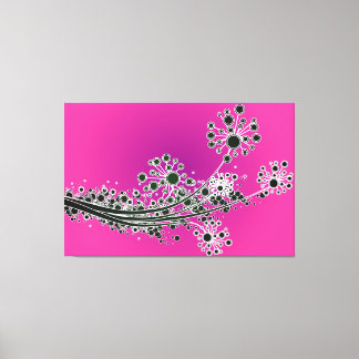Fleurs abstraites futuristes-Impression de toile M