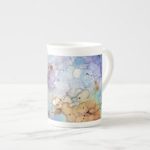 Fleurs Abstraites os Chine Mug