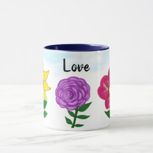 Fleurs Aimer Mugs