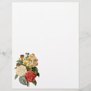 Fleurs anciennes, camélias et narcisses, Redoute